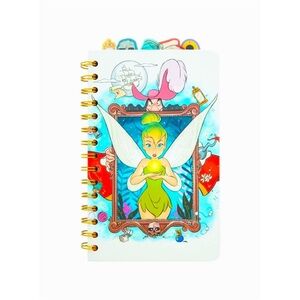 Tinkerbell Tabbed Journal Disney Peter Pan Spiral Notebook 5x8” 75 Sheets NWT!!